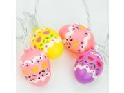 Set of 10 Pastel Multi Colored Easter Egg Spring Holiday Lights White Wire