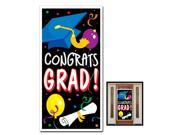 Club Pack of 12 Gradutation Themed Congrats Grad Door Cover Party Decorations 5