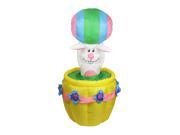 5.5 Inflatable Animated Easter Bunny Basket Lighted Yard Art Decoration