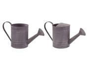 Pack of 6 Gray Handled Galvanized Watering Cans 5.75