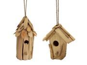 Pack of 4 Modern Lodge 2 Piece Sets of Driftwood Hanging Bird Houses 19