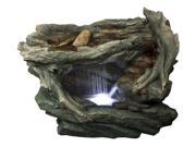 31 LED Lighted Woodland Grotto with Stones Spring Outdoor Garden Water Fountain