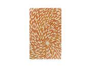 5 x 7.5 Unrefined Illusion Ginger Orange and Poppy Red Hand Tufted Wool Area Throw Rug