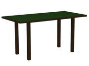 72 Recycled Earth Friendly Patio Counter Table Green with Bronze Frame