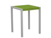 37 Recycled Earth Friendly Outdoor Counter Table Lime Green with Silver Frame