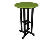 Recycled Earth Friendly Outdoor Patio Bistro Counter Table Black Lime Green