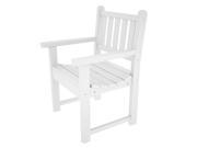 Recycled Earth Friendly Sand and Sea Outdoor Patio Arm Chair White