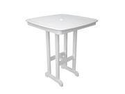 37 Recycled Earth Friendly Cape Cod Outdoor Patio Bar Table White