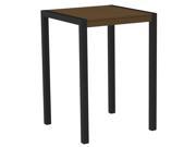42 Recycled Earth Friendly Outdoor Bar Table Teak with Black Frame