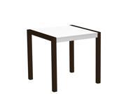 30 Recycled Earth Friendly Outdoor Bistro Table White with Bronze Frame