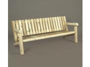 72 Natural Cedar Log Style Outdoor Wooden Bench