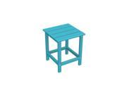 18 Recycled Earth Friendly Sea Breeze Outdoor Patio Side Table Aqua Blue