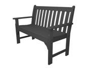 48.5 Earth Friendly Recycled Outdoor Patio Garden Bench Slate Gray