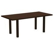 72 Recycled Earth Friendly Patio Dining Table Mahogany with Bronze Frame