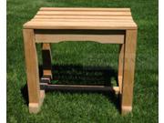 20 Natural Teak Outdoor Patio Backless Bench Single Seat
