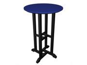 Recycled Earth Friendly Outdoor Patio Bistro Counter Table Black Ocean Blue
