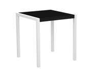 37 Outdoor Recycled Earth Friendly Counter Table Black with White Frame
