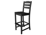 47.25 Recycled Earth Friendly Outdoor Patio Bar Dining Chair Black