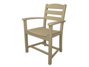 34 Recycled Earth Friendly Outdoor Patio Dining Arm Chair Sand Brown
