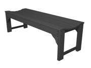 60 Recycled Earth Friendly Outdoor Patio and Garden Backless Bench Slate Gray