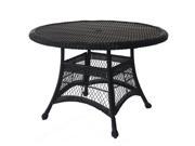 44.5 Espresso Resin Wicker Weather Resistant All Season Outdoor Patio Dining Table