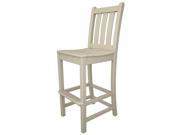 47.75 Recycled Earth Friendly Patio Garden Bar Dining Chair Sand Brown