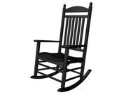 Recycled Earth Friendly Kennedy Outdoor Patio Rocking Chair Black
