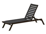 78.25 Recycled Earth Friendly Chaise Lounge Chair Slate Gray w Bronze Frame