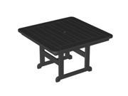 49.5 Recycled Earth Friendly Outdoor Patio Square Table Black