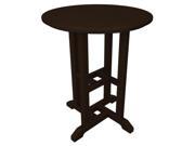 37 Recycled Earth Friendly Outdoor Patio Round Side Table Chocolate Brown