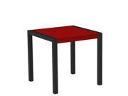 30 Recycled Earth Friendly Outdoor Bistro Table Sunset Red with Black Frame