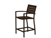 41 Earth Friendly Recycled Patio Counter Chair Mahogany with Bronze Frame