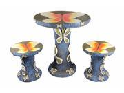 3 Piece Butterfly Table and Chair Novelty Garden Patio Furniture Set
