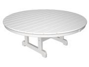 48 Recycled Earth Friendly Outdoor Patio Round Conversation Table White