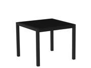 35 Recycled Earth Friendly Outdoor Dining Table Black with Black Frame