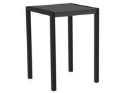 42 Recycled Earth Friendly Outdoor Bar Table Gray with Black Frame