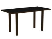 72 Recycled Earth Friendly Patio Counter Table Black with Bronze Frame