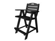 40 Earth Friendly Recycled Outdoor Patio Nautical Counter Chair Black