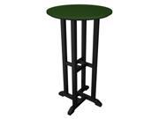Recycled Earth Friendly Outdoor Patio Bistro Bar Table Black and Forest Green