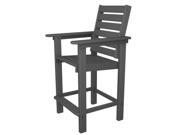 44 Recycled Earth Friendly Outdoor Captain s Counter Dining Chair Slate Gray