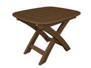 Recycled Earth Friendly Cape Cod Outdoor Patio Folding Side Table Raw Sienna