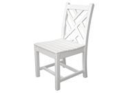 Pack of 2 Recycled Earth Friendly Outdoor Patio White Dining Chairs 34.75