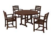 Recycled Earth Friendly 5 Piece Outdoor Patio Furniture Dining Set Mahogany