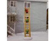 4 Inflatable Lighted Animated Santa Claus and Elves on Ladder Christmas Yard Art Decoration