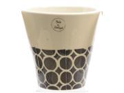 Basic Luxury Handmade White and Black Circles on Bottom Flower Pot Planter 6