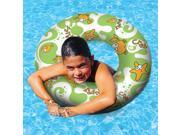 30 Green Orange and White Under the Sea Children s Inflatable Swimming Pool Inner Tube Ring