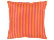 16 Sunbrella Sunny Orange and Pink Striped Indoor Outdoor Decorative Throw Pillow