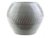 13.4 Textured Fiesta Medium Gray Indoor Outdoor Decorative Ceramic Planter
