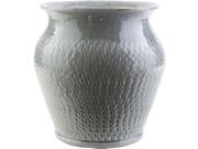 11.8 Textured Fiesta Gray Indoor Outdoor Decorative Ceramic Planter