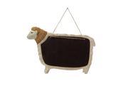 Country Rustic Cream and Beige Hanging Sheep with Chalkboard 14.5